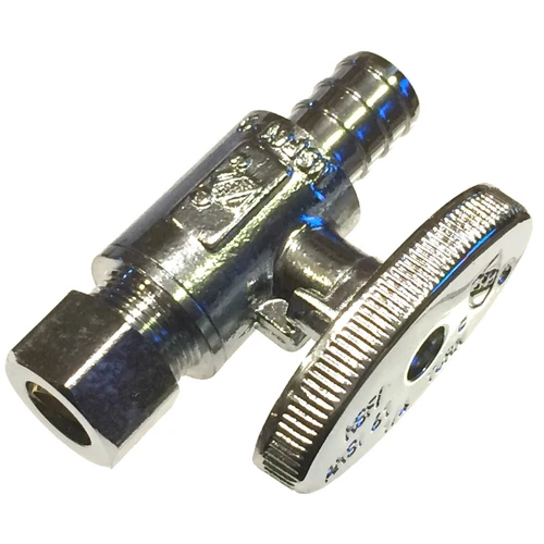 Jones Stephens, S10315 1/2'' PEX x 3/8'' OD Quarter Turn Straight Supply Stop  - Picture 6 of 6