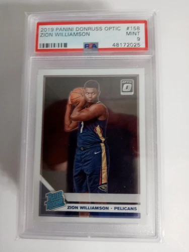 2019-20 Donruss Optic #158 Zion Williamson Pelicans RC Rookie PSA 9 MINT