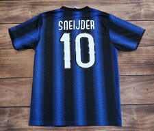 Vintage Soccer Jersey Inter Milan Sneijder #10 Football, Men`s Size L