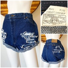 VTG 70'S 80'S LEE RIDERS CUT OFF SHORTS DISTRESSED MADE IN USA FITS 33-34.5" W