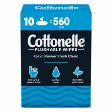 ✳️Cottonelle Fresh Care Flushable Wipes, 560 Wipes Mega Value  Free Shipping!✳️