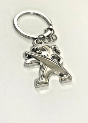 FOR PEUGEOT ✅ METAL ✅LUXURY✅ KEYRING ✅CHROMED METAL✅