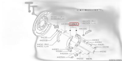 Nissan Genuine Parking Brake Shoe Set Rear for 1992-1996 300ZX