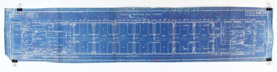 Passenger Pullman Sleeping Car Floor Plan 64-B-30 3958 A 43 