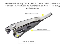 50 Pack - Toothless Micro Steel Alligator Test Clips with Smooth Jawed and Micro