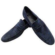 ZARA MAN Blue Suede Shoes Moccasins, Men's EUR 43, US 10 - with Receipt $634