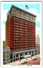 YMCA HOTEL 826 S WABASH AVENUE CHICAGO ILLINOIS LINEN POSTCARD  POSTED 1939
