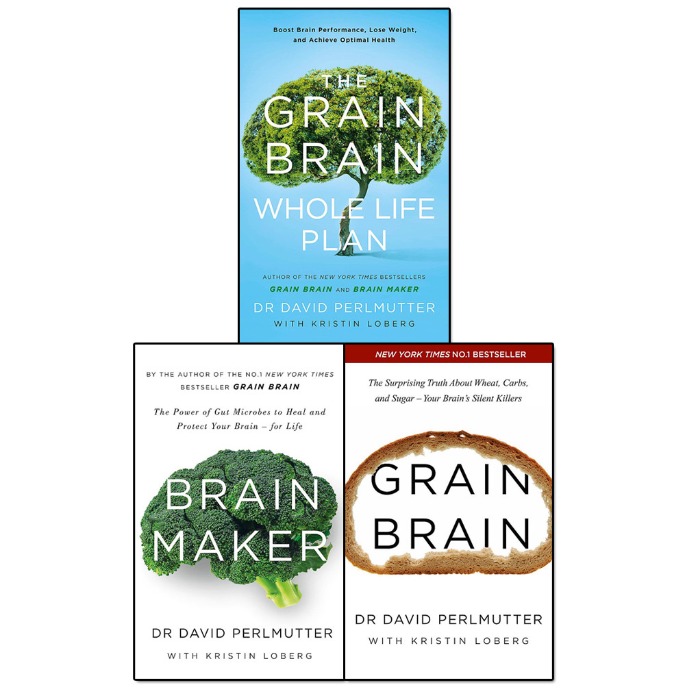 Grain Brain Whole Life Plan, Brain Maker David Perlmutter 3 books collection set