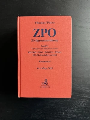 ZPO-Kommentar, Thomas/Putzo, 2025, 46. Auflage - Ohne Markierung, Ex Bibl. - Bild 1 von 3