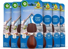 Image of Air Wick Essential Mist Refills Linen & White Orchid Pack 6 x 20ml Air Freshener