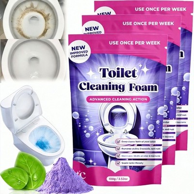 3X Splash Foam Toilet Bowl Cleaner, Foaming Toilet Cleaner, Bowl Powder Cleaning