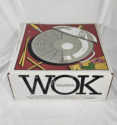 Vintage Taylor & Ng For Crate and Barrel 7 Piece 14'' Wok Set New In Original Box