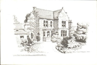 Hathersage Youth Hostel England Sketch Postcard 1977 Sheffield