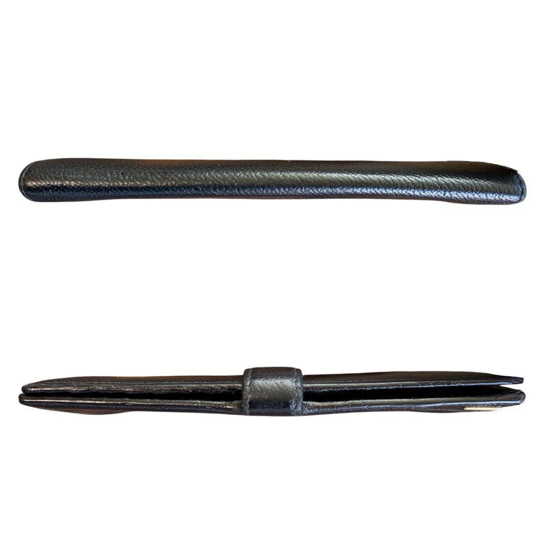 PRADA 2MV015 Saffiano Triangle Logo Continental Bifold Long Wallet Black 3.5x7.5 thumbnail 7