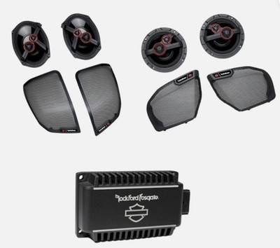 NEW open OEM Harley-Davidson Rockford Fosgate Stage 3 Audio Kit 50700148 #