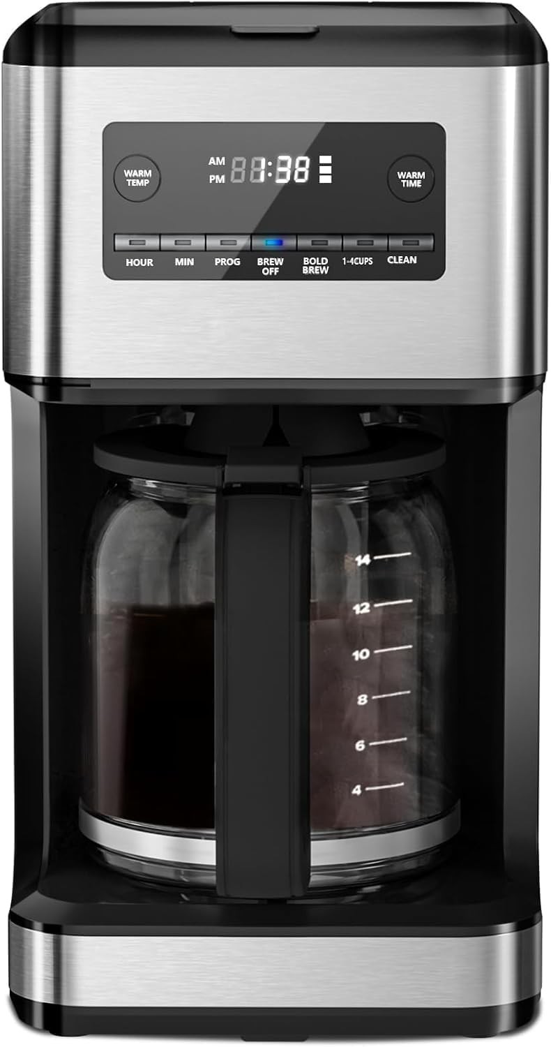 , 14-cup Programmable Drip Coffee Makers With Reusable Filter & K...