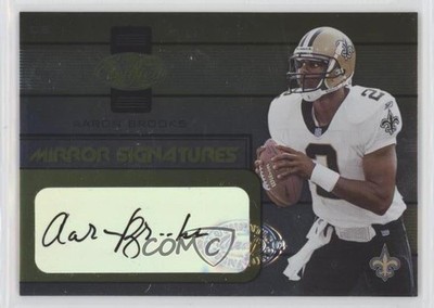 2002 Leaf Certified Mirror Signatures Gold 1/10 Aaron Brooks #MS-14 Auto 3c7