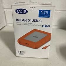 LaCie - Rugged 5TB External USB-C, USB 3.2 Gen 1 Portable Hard Drive - Orange