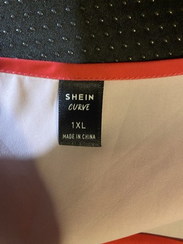 SHEIN Curve 1X Purple/Pink Ombré Cross Back Blouse - Picture 2 of 2