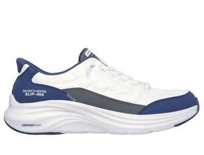 Skechers Herrenschuhe Contour Foam-Cozy Fit, Slip-Ins - /WNV (White/Navy)