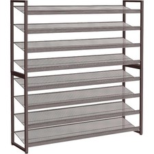 Shoe Rack,Long Shoe Organizer,Max Holds 50 Pairs,8 Tier Metal Shoe Storage Shelf