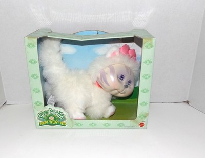 1996 Mattel Cabbage Patch Kids Adopt  N Luv Pet 8'' White Cat New Sealed