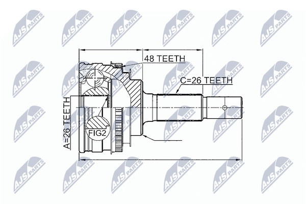 NTY Gelenksatz, Antriebswelle NPZ-TY-003 FüR Lexus-image