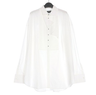 DSQUARED2 Men Oversized White Cotton Shirt 46/18'' Long Sleeve New with Tag