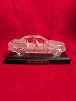 Vintage 1987 Hofbauer Crystal Mercedes 190E Car 24% Lead Crystal Clear/Frost