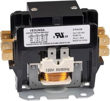 2 Pole 30 Amp 120 VAC Coil AC contactor 2P 30A 120V 50/60Hz Motor black