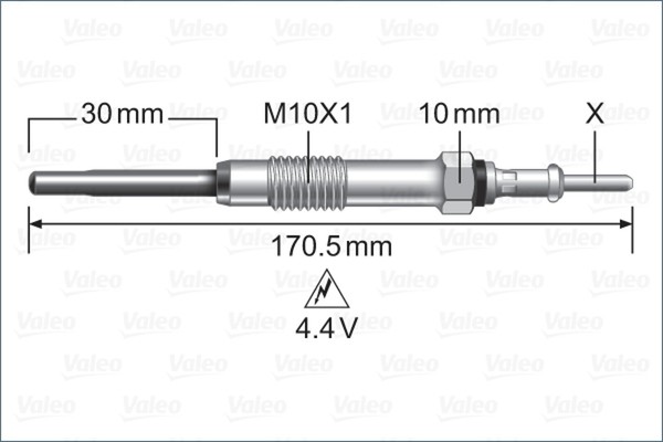 GlüHkerze Valeo 345247 FüR Opel 4,4V M10X1 Insignia Sports Tourer Z18 Country-image