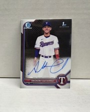 ANTHONY GUTIERREZ 2022 Bowman Chrome ~ Rangers 1st RC AUTO