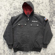 Snap On Tools Jacket Mens XL Black Heavy Canvas Workwear Active Jac Insulated