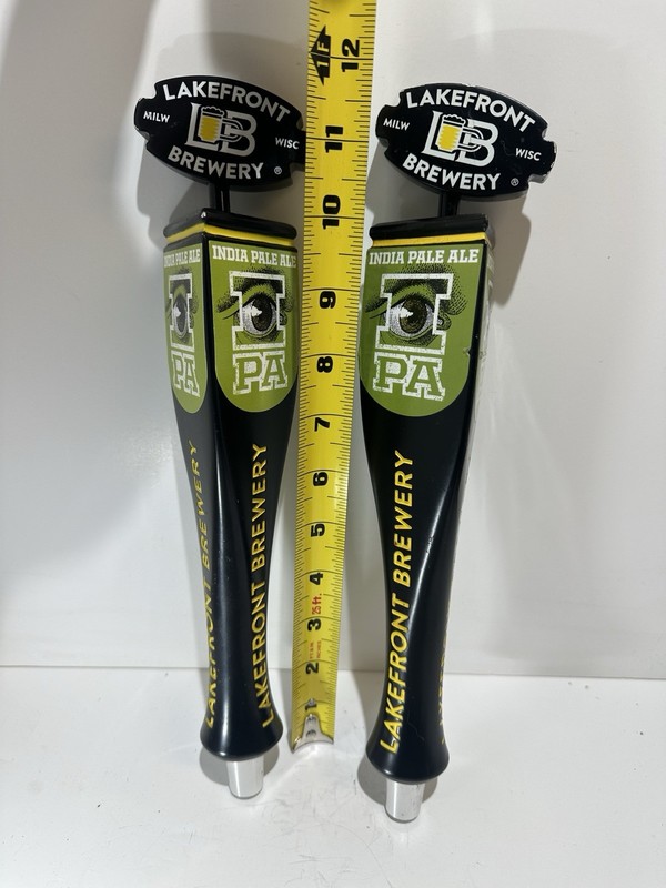 SET OF 2 Lakefront Brewery Beer 11" IPA Beer Tap Handles Tappers Milwaukee