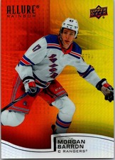 Morgan Barron RC Rangers Allure Rainbow Orange/Yellow 2021-22 #R-42 Hockey NM