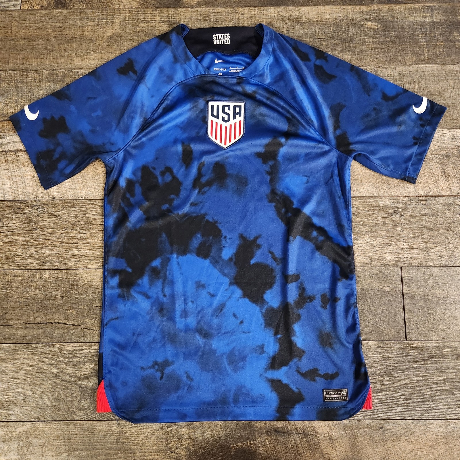 Nike USA Authentic Away Jersey Mens Small USMNT World Cup Soccer Blue