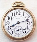 ANTIQUE 16s ELGIN 455 BW RAYMOND 19 JEWEL 10k RGP POCKET WATCH