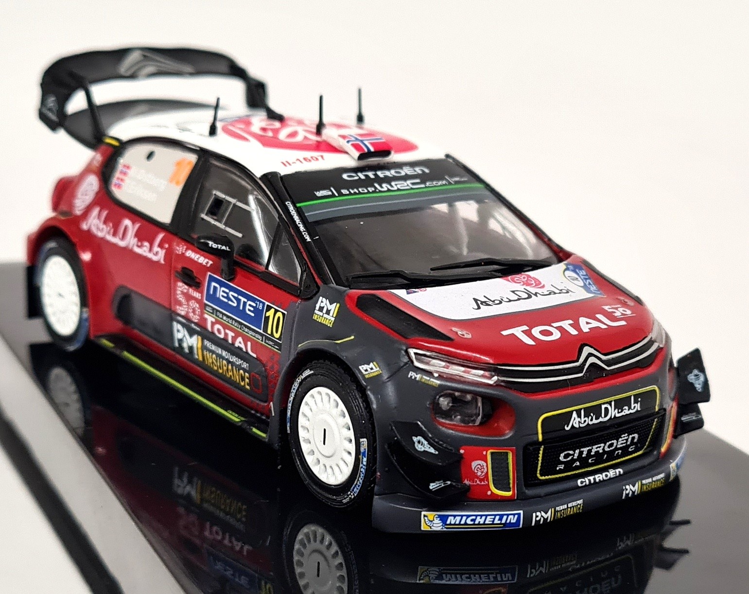 Ixo 1/43 Citroen C3 WRC Rally Finland 2018 Ostberg Eriksen #10 Diecast Model Car