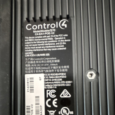 Control4 C4-EA1-POE-V2 Smart Home Hub Wired Wireless Connectivity