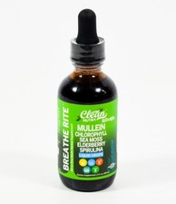Clean Nutra BREATHE RITE 2oz Mullein Chlorophyll Sea Moss LIQUID DROPS 03/2027