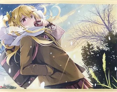 Sunrise and You B2 Wandteppich Natsume Eri Schneemädchen Winter Kunstwerk