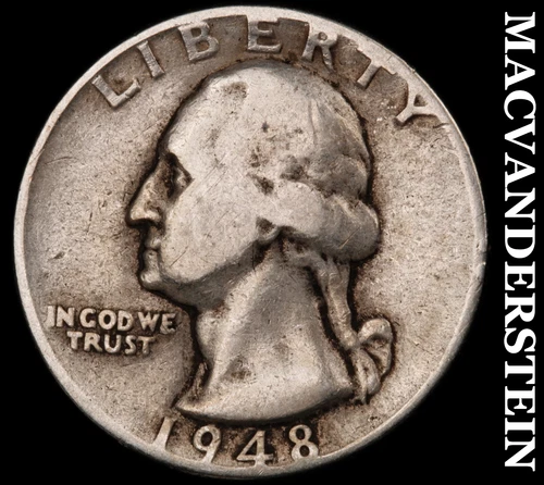 1948 Washington Quarter- Silver- Scarce Better Date No Reserve #J3570