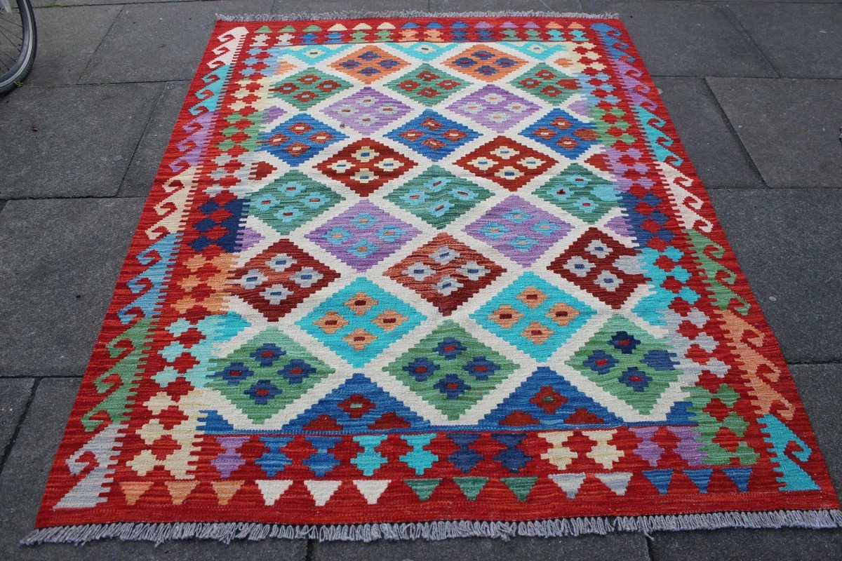 Tapis Oriental Täbriz Mahi Bidjar - Noué Main - Rouge - 190x282 Cm - Laine - Neuf étiquettes