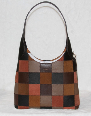 COACH Coachtopia Alter Ego Brooklyn Shoulder Bag 28 Patchwork Checkerboard NWT