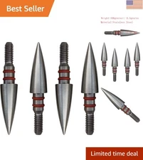 Archery Field Tips - 1 Dozen Stainless Steel Arrowheads with 0.5 Grain Tolerance