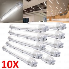 10 PACK 4FT LED SHOP LIGHT 6500K Daylight Fixture Utility Ceiling Lights Garage