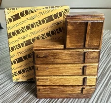 Concord Miniatures Wood Art Deco Dollhouse Dresser 1:12 Scale