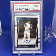 2021 Panini Donruss Optic Rated Rookie Autograph Tarik Skubal On Card Auto PSA 8