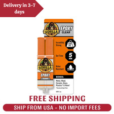 Gorilla 2 Part Epoxy Clear 0.85oz, 5 Minute Set Strong Bond