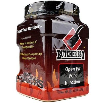 Butcher BBQ Open Pit Pork Injection or Marinade 16 oz. Gluten Free and MSG Free